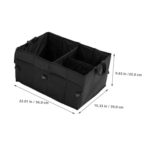 Boîte de rangement portable de coffre voiture pour SUV avec compartiments - 4