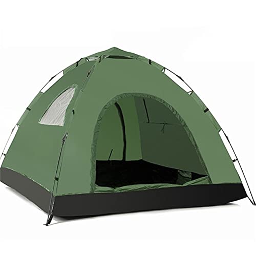 Carpa automática pop up para camping 3-4 personas verde militar miniatura 1