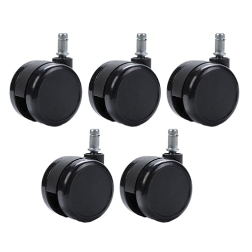 5 pezzi di ruote ricambio for sedie da ufficio, girevoli for, rotelle for, for for pavimenti in legno duro Per Pavimenti Duri(2 inch)