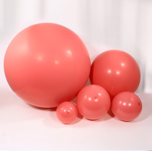 Image of KALOR Coral Giant 36 Inch 9pcs Large Latex Balloons