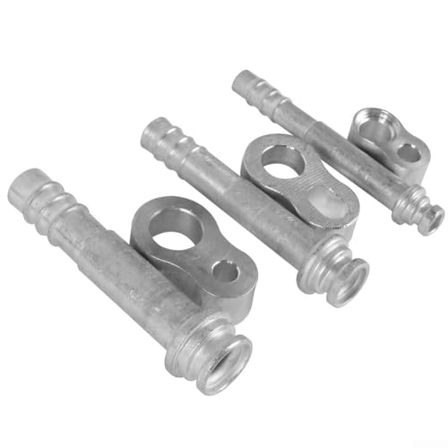 3Pcs AC Compressor Drier Condenser Radiator Fitting Adapter Connector For Auto Air Conditioning Hose R134a, Automotive Replacement Heater Hose Connectors(Straight Pipe)