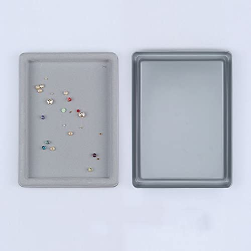 Tegg Bead Design Board 26.5 X 20 X 2Cm Flocked Bead Board For Necklace Bracelet Jewelry Making Diy Craft Jewelry Organiser Design Tray, Gray #TOP4