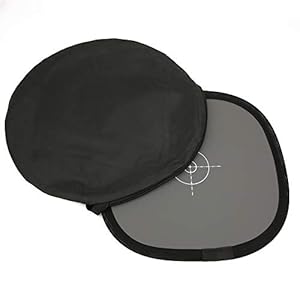 Graukarte 30cm, 18% Grau - Weiß Abgleichkarte, Doppelseitiges Fokussierbrett, Reflektorplatte für Digitale Spiegelreflexkamera - Präzise Belichtung, Tricolor Fokussierungsplatt