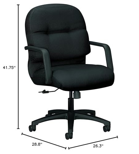 Image of HON Executive Chair - Pillow-Soft Series Mid-Back Office , Black (H2092)