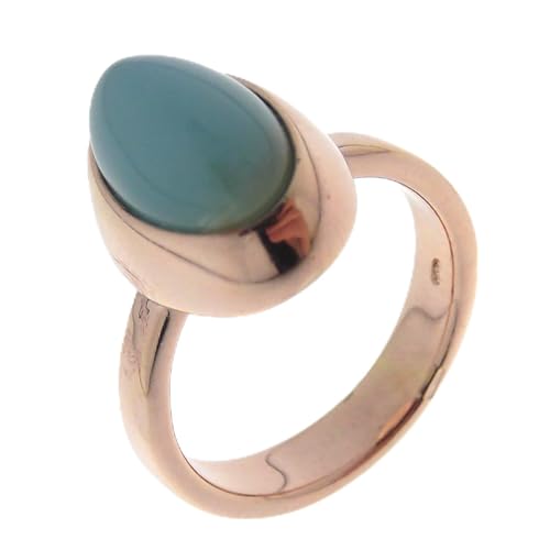 Bague en argent 925 calcédoine verte Gioielli Aurum pour femme