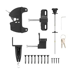 Automatische Torschlösser Robuste Hardware - Hochwertiger Zaunverschluss aus Holz Sichtschutzlösung Pool Bauernhof Scheune Garten Gerätehaus