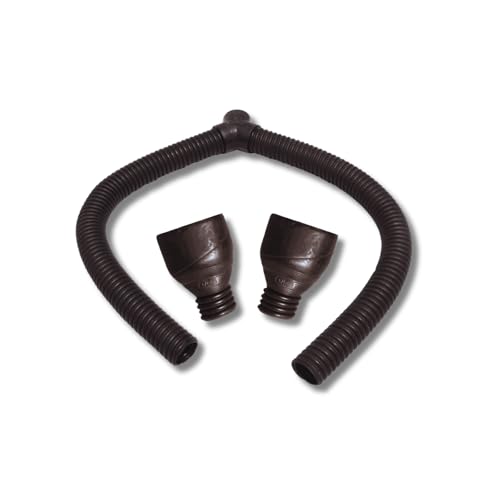 YA575 - Crushproof Tubing garage exhaust hose 3 ID Y kit with 3 x 8 oval tailpipe adapters.