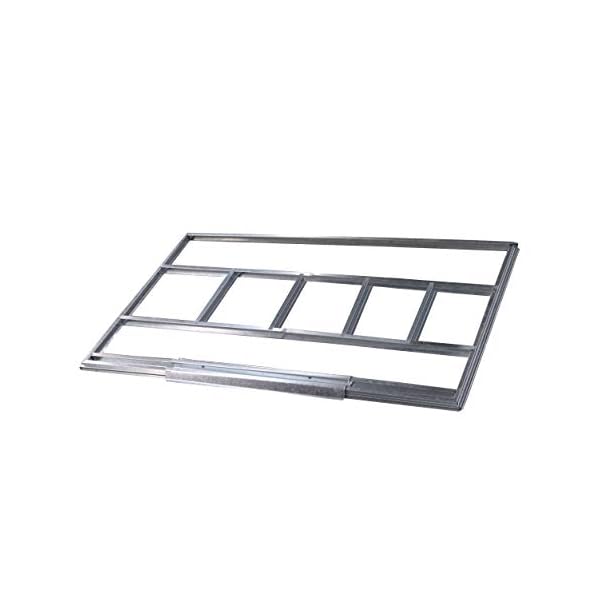 GARDIUN KIS12135 - Metallhaus Rutland; 3,93 m², Außenbereich, 142 x 277 x 184 cm, verzinkter Stahl, silbern / weiß – Bild 3
