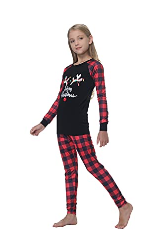 Image of VENTELAN Family Matching Christmas Pajamas Set Holiday Santa Claus Sleepwear Xmas PJS Set for Couples and Kids