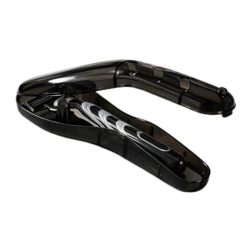 Caixa de armazenamento portátil de viagem, organizador de estojo protetor de barbeador, protetor manual para aparador de barbear (preto)