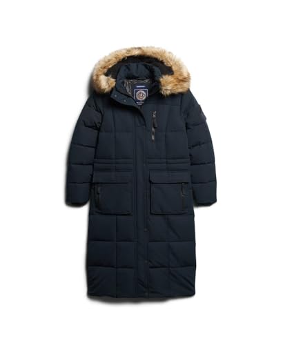 Superdry Para Mujer. W5010370A Abrigo Largo De Pelo SintéTico Everest Marino (S), Casual, PoliéSter, Sostenible - 5
