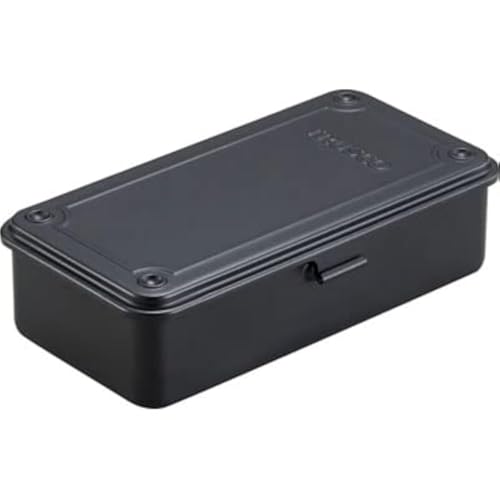toyo steel tool box T-190 BK (Black) H7.99W4.29D2.20inch Steel Trunk For Pegs Metal fittings Pen Accessory And Utility Knife Made In Japan