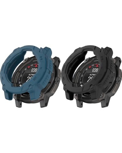 [2����] Garmin instinct3 AMOLED 45mm/instinct3 SOLAR 45mm �Ή� �p �P�[�X �J�o�[ �\�t�g �V���R���� �v���e�N�^�[�J�o�[ YAJOJO���� �Ռ��z�� �S�ʕی� �����ȒP ���ϋv �����ȒP �t�C������