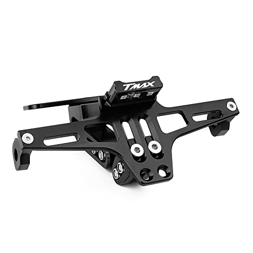 CXEPI CNC Aluminium Arrière Réglable Supports de Plaque D'immatriculation avec Lumière LED pour YAMAHA TMAX500 TMAX530 SX/DX TMAX560 TMAX 560 500 Cover