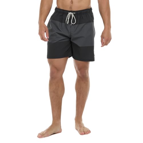 Eidon Young Men's Triplex 17 Inch Length, Elastic Waist Volley Swim Trunk