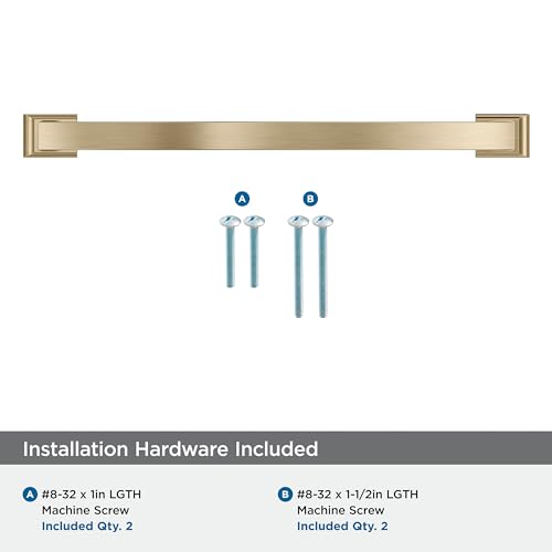 Image of Amerock Candler 10-1 /16 inch (256mm) Center-to-Center Golden Champagne Cabinet Pull, BP29352BBZ