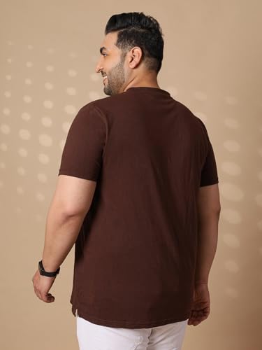 Image of Bigbanana Plus Size Men's Regular Fit Solid Round Neck Tshirt