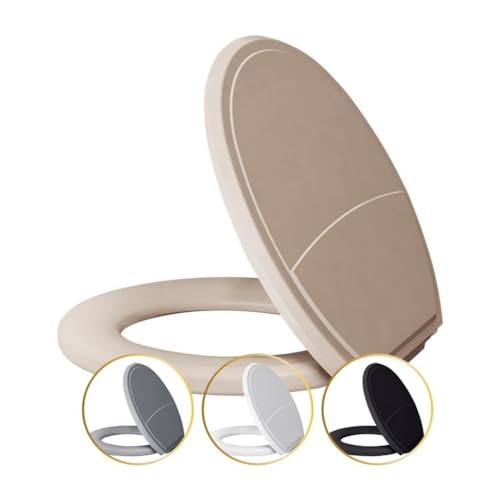 Assento Sanitário Almofadado Basico Oval Plus Slim Universal Cor:Bege