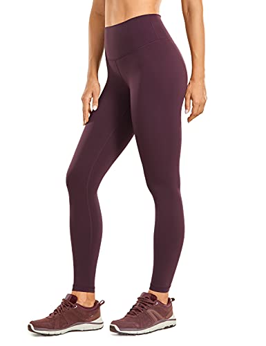 CRZ YOGA Women s Hugged Feeling Training Leggings 25 Inches - High Waist Compression Pants Tummy Control Workout Leggings Arctic Plum X-Small