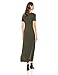 Amazon Essentials Women's Jersey Standard-Fit Short-Sleeve Crewneck Side Slit Maxi Dress (Previously Daily Ritual), Forest Green, Small