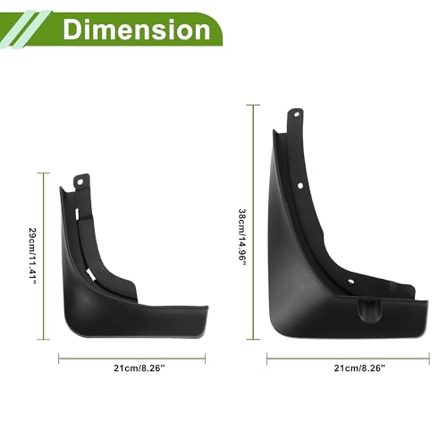 Image of Mud Flaps Splash Guards for Maserati Levante 2018-2023 Front and Rear Mud Guards 1 Set