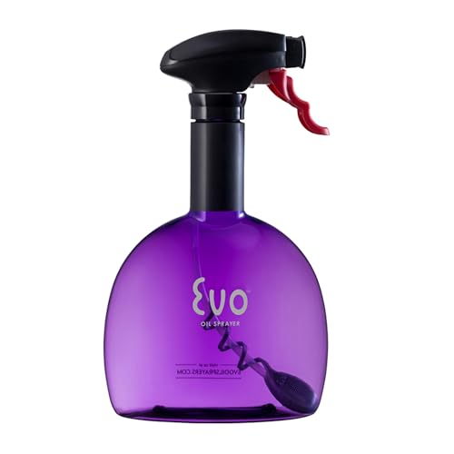 Evo Original Oil Sprayer, Non-Aerosol For Olive Oil, Cooking Oils, And Vinegars, Purple, 18-Ounce Capacity