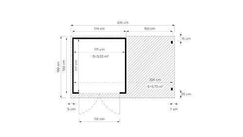 Alpholz Gerätehaus Mollie Plus aus Fichten-Holz | Gartenhaus mit 14 mm Wandstärke | Holzhaus inklusive Montagematerial… – Bild 4