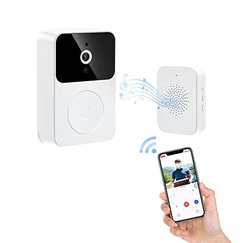 Tolesum Sonnette sans Fil avec Caméra, Sonnette WiFi Vidéo Intelligente avec Batterie, Sonnette Vidéo HD 1080p avec Carillon, Vision Nocturne, Communication Bidirectionnelle, Stockage en Nuage