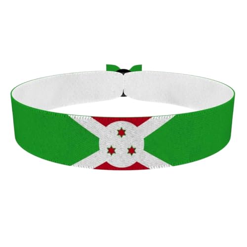 Druck-Palast Bracelet Burundi - Accessoire en satin waterproof - Mode unisexe - Idée cadeau pour amateurs de sport - Accessoire patriotique - Bijou tendance pour la Coupe du Monde