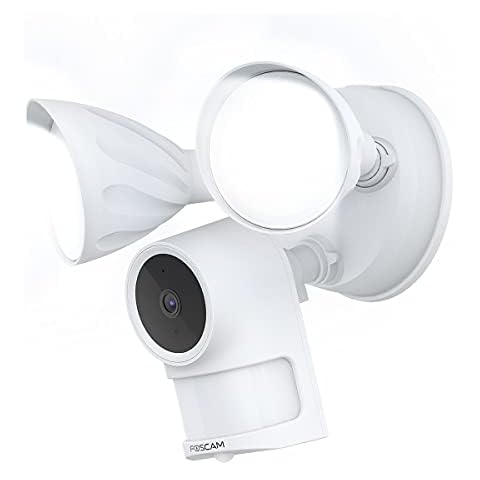 Foscam security camera outdoor, 2K 4MP security camera, 2.4G/5GHz WiFi Floodlight Camera, 2600lum outdoor camera IP65 Waterproof, with PIR & Human Detection, Siren Alarm, and Color Night Vision Cover