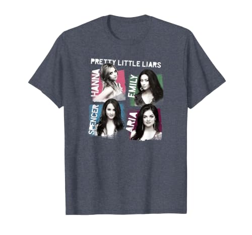 Pretty Little Liars Group Name Boxes T-Shirt, Men, Heather Blue, Medium