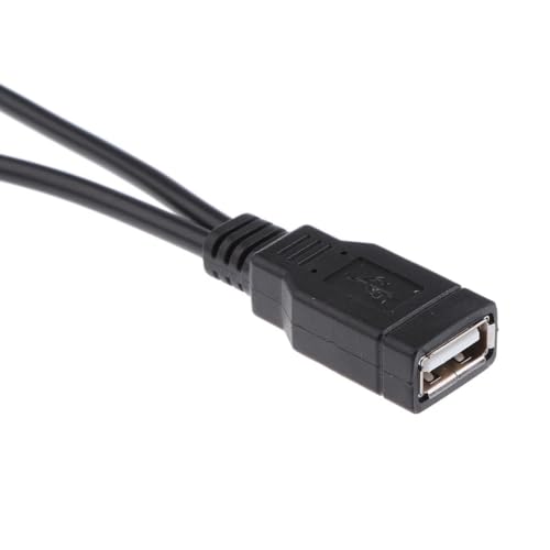 Image of 30cm USB-A Female to 2Port USB Male Y-Splitter Extension Adapter Cable