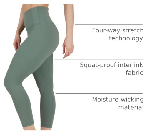 Image of 90 Degree By Reflex Womens High Waisted Leggings Capri Workout Yoga Pants