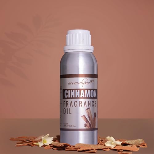 Image of Aromahpure Cinnamon Aroma Oil | 250ml Undiluted & Natural | Long-Lasting Scent for Aromatherapy, Candle & Soap Making, Diffusers, Room Freshener, Humidifier, Bathroom Revitalizer & Home Essentials