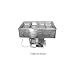 APW Wyott 5 Pan Cold Hot Dual Temperature Food Well, 74 x 66 3/4 inch -- 1 each.
