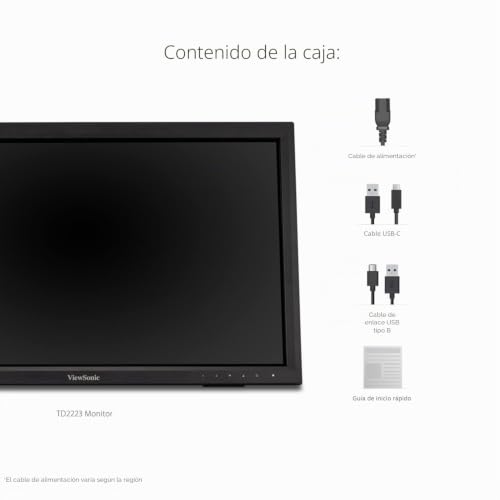 Monitor Full HD táctil ViewSonic TD2223 para terminales de venta y escritorios modernos 7