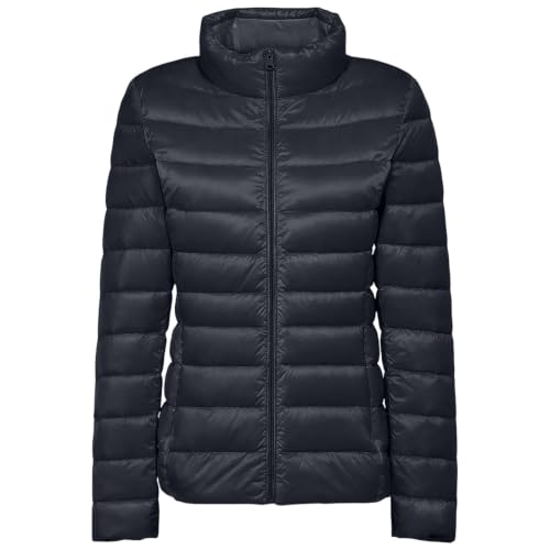 Womens Puffer Jacket Solid Zip Up Down Jacket Warm Full Zip Puffer Coat - image 5