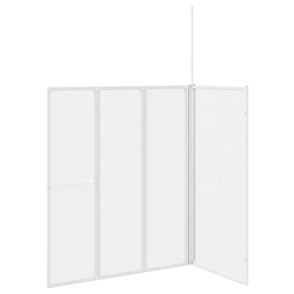Hothingwell Mampara de Baño Esmerilado 120 x 70 x 137 cm Aluminio | 4 Paneles Plegables, Sello de Goma Inferior, Aluminio y Polipropileno, Control de Salpicaduras