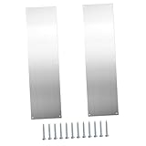 DOITOOL Plaque De Protection Acier Inoxydable Pour Porte Métal Lot De Plaques Décoratives Et Renforcées Protège Bas De Porte Intérieur Et Extérieur Installation Facile Et Résistante Aux Im