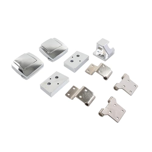 Rbanna1 2 Pcs Aluminum + ABS Saddle Bags Accessories Rear Trunk Latches Spacers Chrome and Silver For Harley Electra Glide Classic - FLHTC 1987-2005 miniatura 1