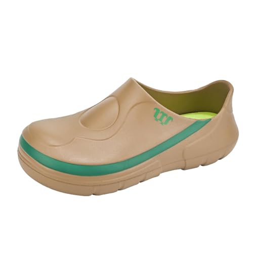 FRTUBOP Gartenclogs für Herren Damen küchenschuhe Wasserdichter rutschfest Arbeitsschuhe küche Medizinische Gesundheitsschuhe Sanitär-Clogs,Sand 41/42