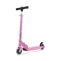 Jetson Scooters - Jupiter Kick Scooter (Pink) - Collapsible Portable Kids Push Scooter - Lightweight Folding Design with High Visibility RGB Light Up LEDs on Stem, Wheels, and Deck