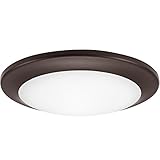 GetInLight 6 Inch LED Disk Light, Dimmable, Flush Mount or Recessed, Soft White 3000K, Matte Bronze Finish, ETL Listed, Wet Location Rated, IN-0301-3-BZ