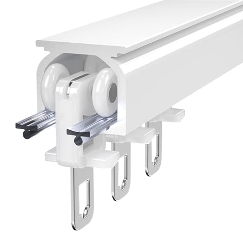 Rail coulissant de plafond en aluminium pour séparateurs de pièce et douches, facile à installer pour le salon et la chambre à coucher, système de rouleau...