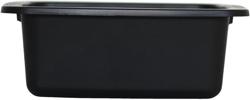 Macchiavelli catino rettangolare nero. Bacinella in plastica di capacità 10L. Vaschetta multiuso misure 42 x 31 x 15,5 cm