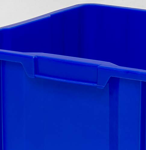 Readyspace 13018BLUERS Commercial Industrial Heavy Duty Stackable Open-Front Recycling Bin Box Containers thumb #5