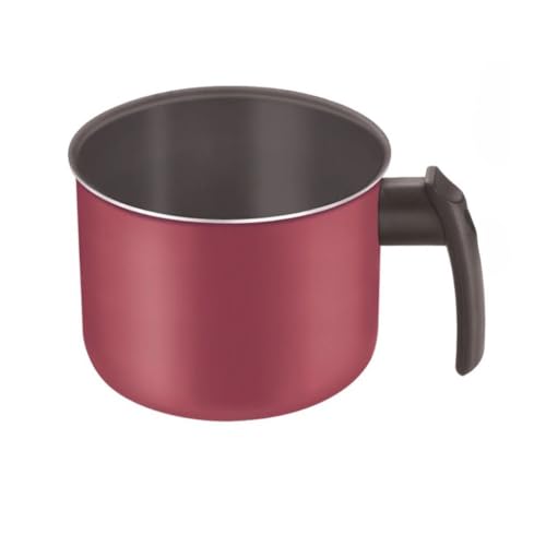 Canecão Antiaderente 14 cm Leiteira Caneco Antiaderente 1,6 Litros(Cereja e Preto)