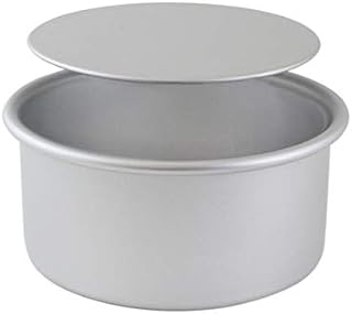 PME LBR083 Anodised Aluminium 3 inch Deep Round Cake Tin With Loose Base, 8" (203mm) Silver