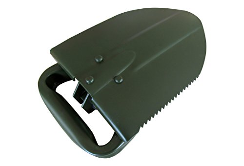 Tabor Tools Folding Shovel - Portable Survival Spade For Camping Gear And Emergencies - Steel Rugged Edge Blade - Includes Carrying Pouch - Lightweight E-Tool With Military-Grade Durability. J35A #TOP2