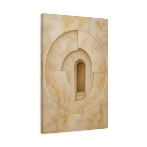 Tableau arche abstraite beige 40x60 cm art géométrique pour salon